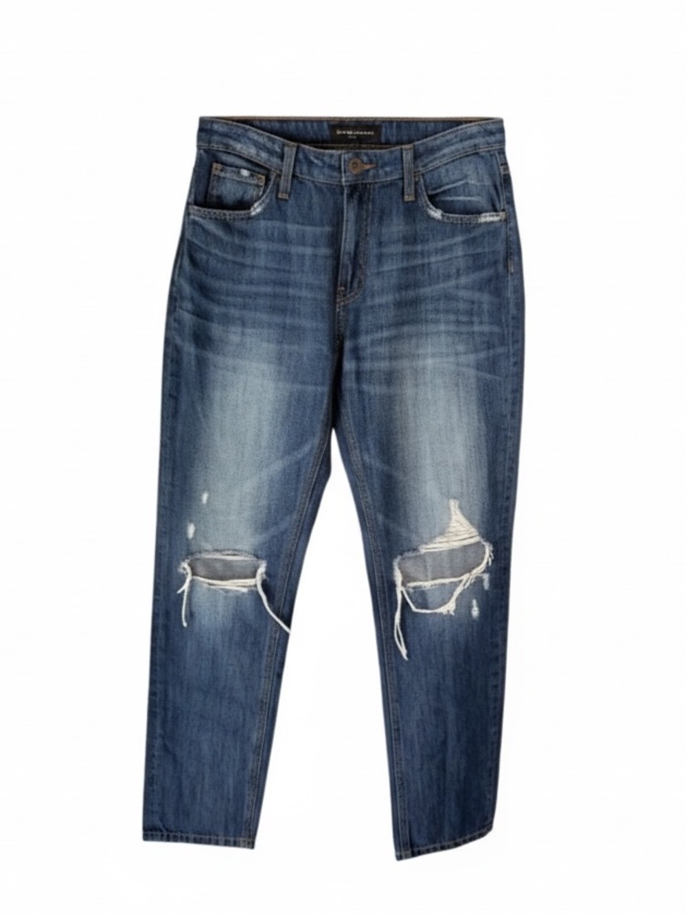 Flying Monkey Boyfriend Jeans Sz 26 Distressed Ripped Knee Medium Wash‎ Y1592